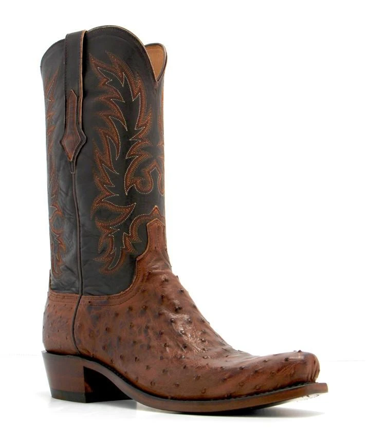 N1187.73 Lucchese Bootmaker Men's ELGIN Chocolate Full Quill Ostrich 3 N1187.73 Lucchese Bootmaker Men's ELGIN Chocolate Full Quill Ostrich