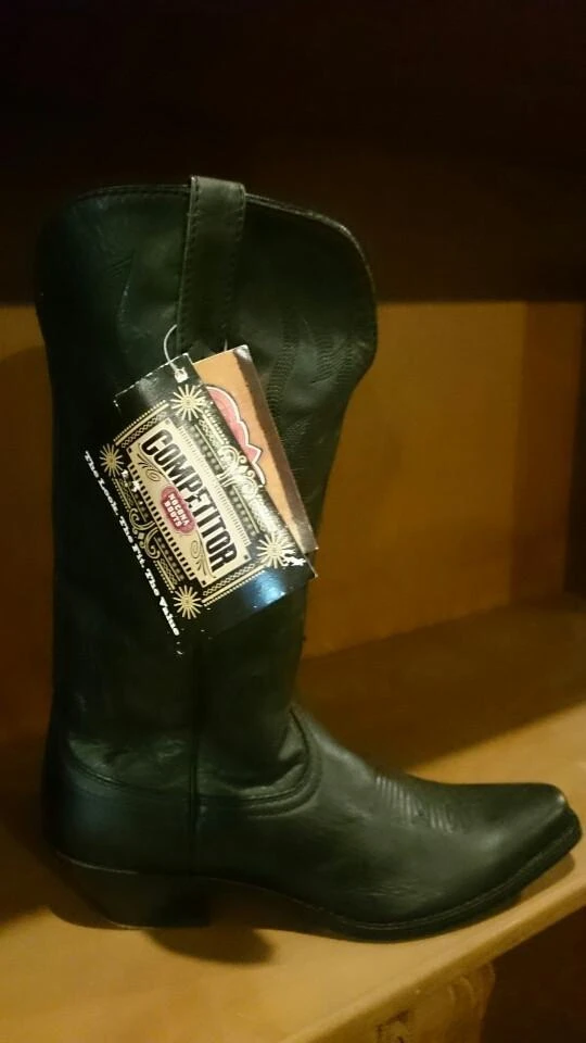 NL1602 Nocona Boots Women's LANTANA BLACK Black Deertanned Cow Boot 4 NL1602 Nocona Boots Women's LANTANA BLACK Black Deertanned Cow Boot - Image 2