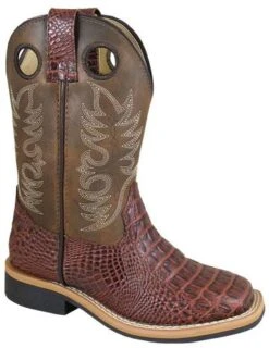 3874 Smoky Mountain Boots Kid's GATOR Cognac