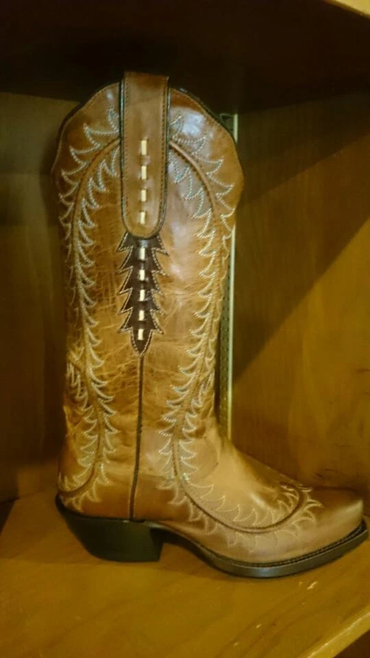 NL5030 Nocona Boots Women's SASSY TAN Crazy Tan Ladies 13" Boot 4 NL5030 Nocona Boots Women's SASSY TAN Crazy Tan Ladies 13" Boot - Image 2