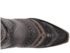 Corral Boots A3355 Corral Women's GREY / BLACK EMBROIDERY & STUDS Boot 9 Corral Boots A3355 Corral Women's GREY / BLACK EMBROIDERY & STUDS Boot -Western Store 6e21747ad9e1184c60607bef30c4a118