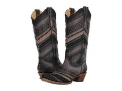 Corral Boots A3355 Corral Women's GREY / BLACK EMBROIDERY & STUDS Boot 10 Corral Boots A3355 Corral Women's GREY / BLACK EMBROIDERY & STUDS Boot -Western Store 8177leFlEFL. SX480
