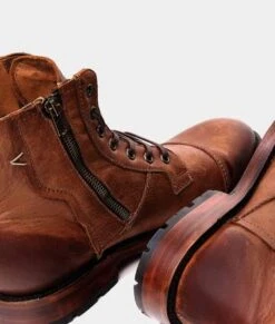 TWSHM035-3 Tumbleweed Boots Men's Caleb Cognac Cowhide Mid Lace Up Boot -Western Store CALEBCOGNAC4
