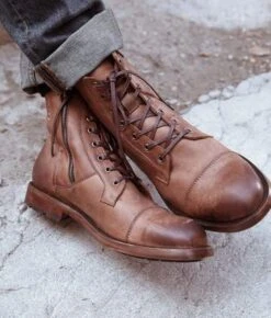 TWSHM035-3 Tumbleweed Boots Men's Caleb Cognac Cowhide Mid Lace Up Boot -Western Store CALEBCOGNAC5