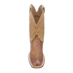 CL1028.W8 Lucchese Bootmaker Men's LANCE Smooth Quill Ostrich Barnwood / Antique Saddle Brown -Western Store CL1028W8 R03 C07