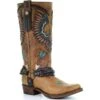 Corral Boots A3617 Corral Women's Brown Eagle Overlay & Embroidery Harness Biker Boot -Western Store CRBA3617 2048x2048 f3cd8e28 c153 49e2 8623 41901a123976