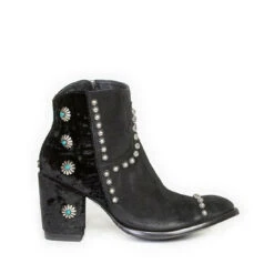 DDBL006-1 Double D Ranch TAHOMA Black Velvet Bootie