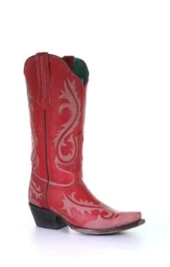 Corral Boots G1524 Corral Women's LD Red Laser Engraved Western Boot