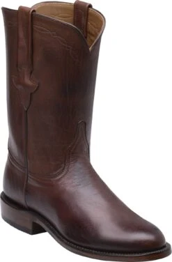 GY3504 Lucchese Men's BANNOCK Pecan Burn Jersey Calf Roper