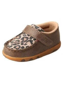 ICA0007 Twisted X Infant Driving Moccasins – Bomber/Leopard