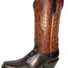 NOM004-1 Old Boot Factory Men's SOCORRO 13” Chocolate / Cognac Boot -Western Store IMG 1601