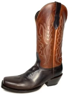 NOM004-1 Old Boot Factory Men's SOCORRO 13” Chocolate / Cognac Boot
