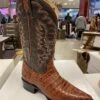 J6097 Cowtown Cognac Caiman Print Narrow Toe -Western Store IMG 2316