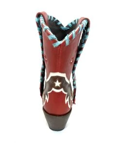 NOBL013-1 Old Boot Factory Women's BODACIOUS BULL Red Bootie Boot -Western Store IMG 3123