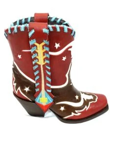 NOBL013-1 Old Boot Factory Women's BODACIOUS BULL Red Bootie Boot -Western Store IMG 3124