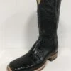 Q8706 Cowtown Black Smooth Gator Square Toe Boot -Western Store IMG 7293