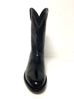 NOM006-2 Old Boot Factory Men's CHOCTAW Black Baby Buffalo Roper Boot -Western Store IMG 7532