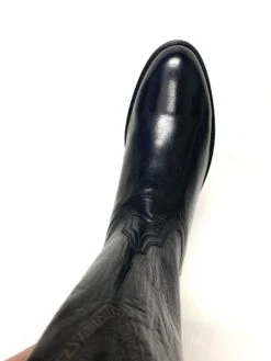 NOM006-2 Old Boot Factory Men's CHOCTAW Black Baby Buffalo Roper Boot -Western Store IMG 7533