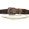 OLD1005 Old Boot Factory PANCHO VILLA Dusty Brown Goat Leather Belt -Western Store IMG 9569
