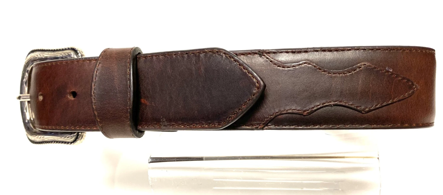 OLD1007 Old Boot Factory SOCORRO Chocolate Leather Belt 4 OLD1007 Old Boot Factory SOCORRO Chocolate Leather Belt - Image 2