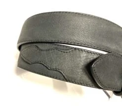 OLD1004 Old Boot Factory DEER TANNED Black Smoke Leather Belt -Western Store IMG 9632