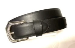 OLD1003 Old Boot Factory SHAWNEE Beige Black Leather Belt -Western Store IMG 9641 79be1a47 e7cf 466b 8817 5bb901456a52