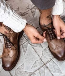 TWSHM029-1 Tumbleweed Boots Men's Jaxon Washed Brown Oxford -Western Store JAXONBROWN5