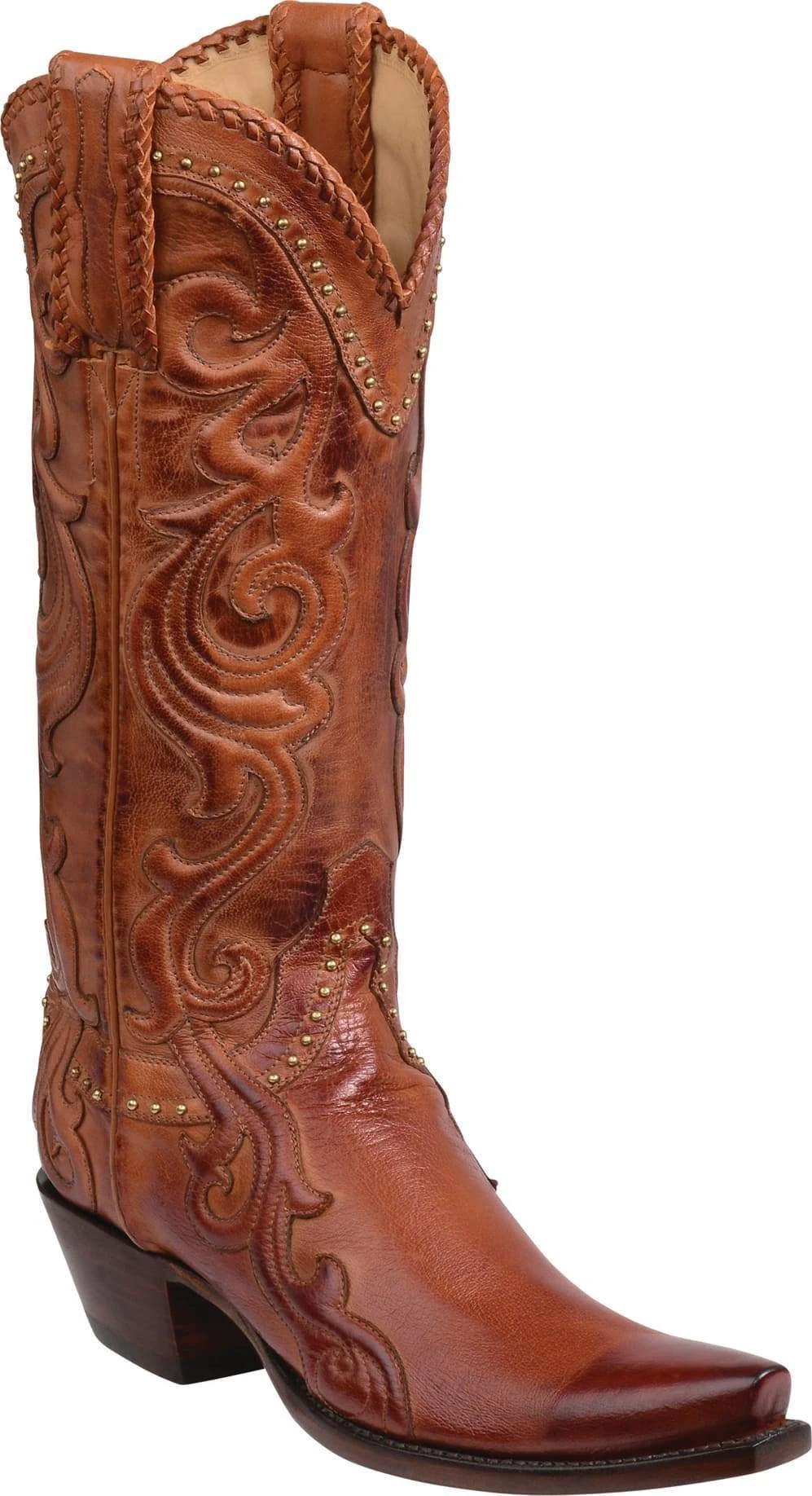 GY4501.S54 Lucchese Women's SARATOGA Cognac Burn Baby Buff Snip Toe Boot 3 GY4501.S54 Lucchese Women's SARATOGA Cognac Burn Baby Buff Snip Toe Boot