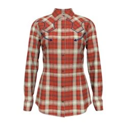 LW1015R Wrangler Retro® Women's Red Plaid Snap Americana Shirt -Western Store LW1015R VF01 SWVR PRD
