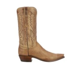 M1008.54 Lucchese Bootmaker Men's LEWIS Tan Mad Dog Goat Snip Toe 9 M1008.54 Lucchese Bootmaker Men's LEWIS Tan Mad Dog Goat Snip Toe -Western Store Lewis 2.4