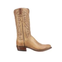 M1008.R4 Lucchese Bootmaker Men's LEWIS Mad Dog Tan Goat Round Toe -Western Store Lewis 3.4