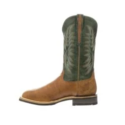 M4092.WF Lucchese Bootmaker RUDY Barn Boot Cognac / Green Work Boot Soft Toe 11 M4092.WF Lucchese Bootmaker RUDY Barn Boot Cognac / Green Work Boot Soft Toe -Western Store M4092WF R01 C13