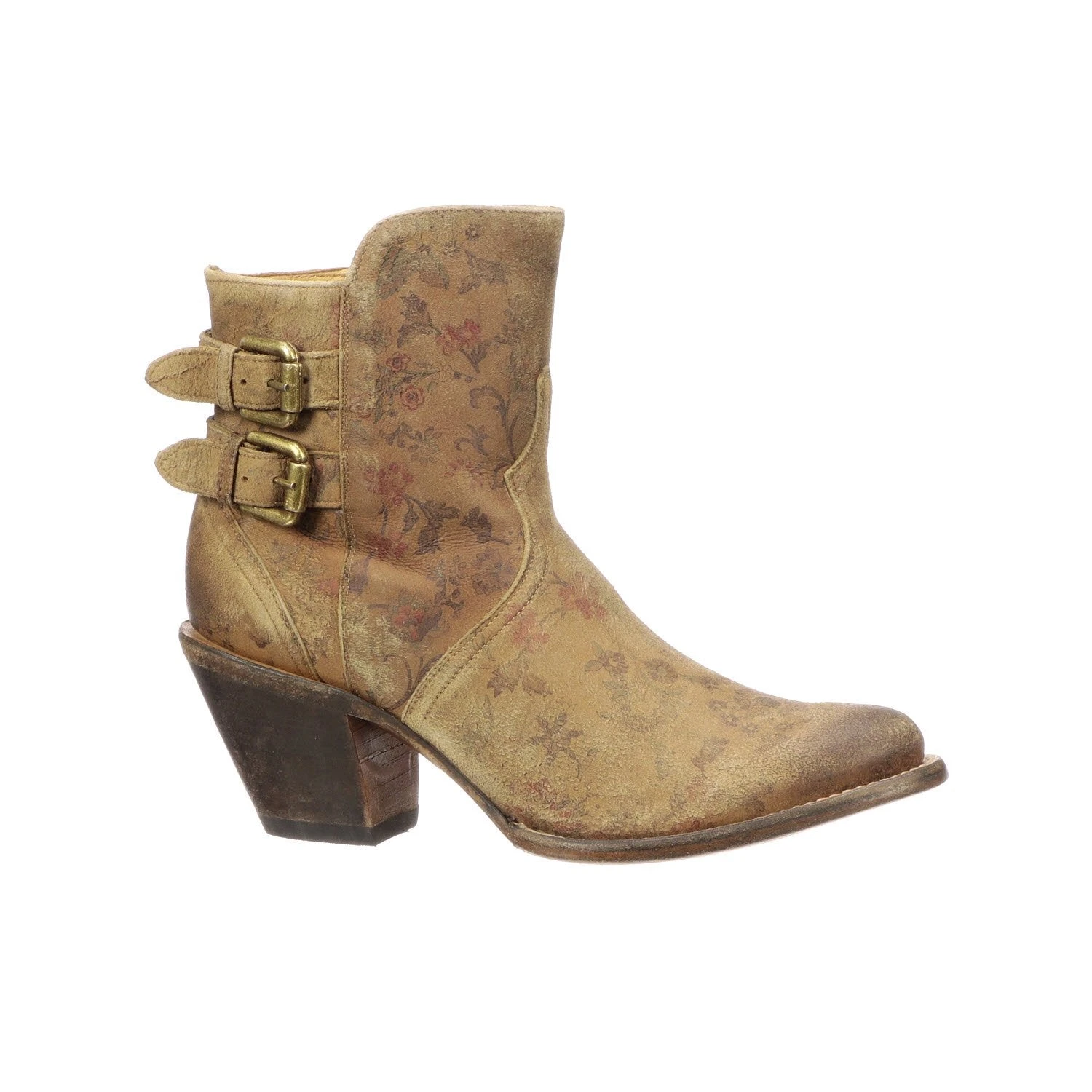 M4953 Lucchese Bootmaker Women's CATALINA Brown Floral Short Bootie 4 M4953 Lucchese Bootmaker Women's CATALINA Brown Floral Short Bootie - Image 2