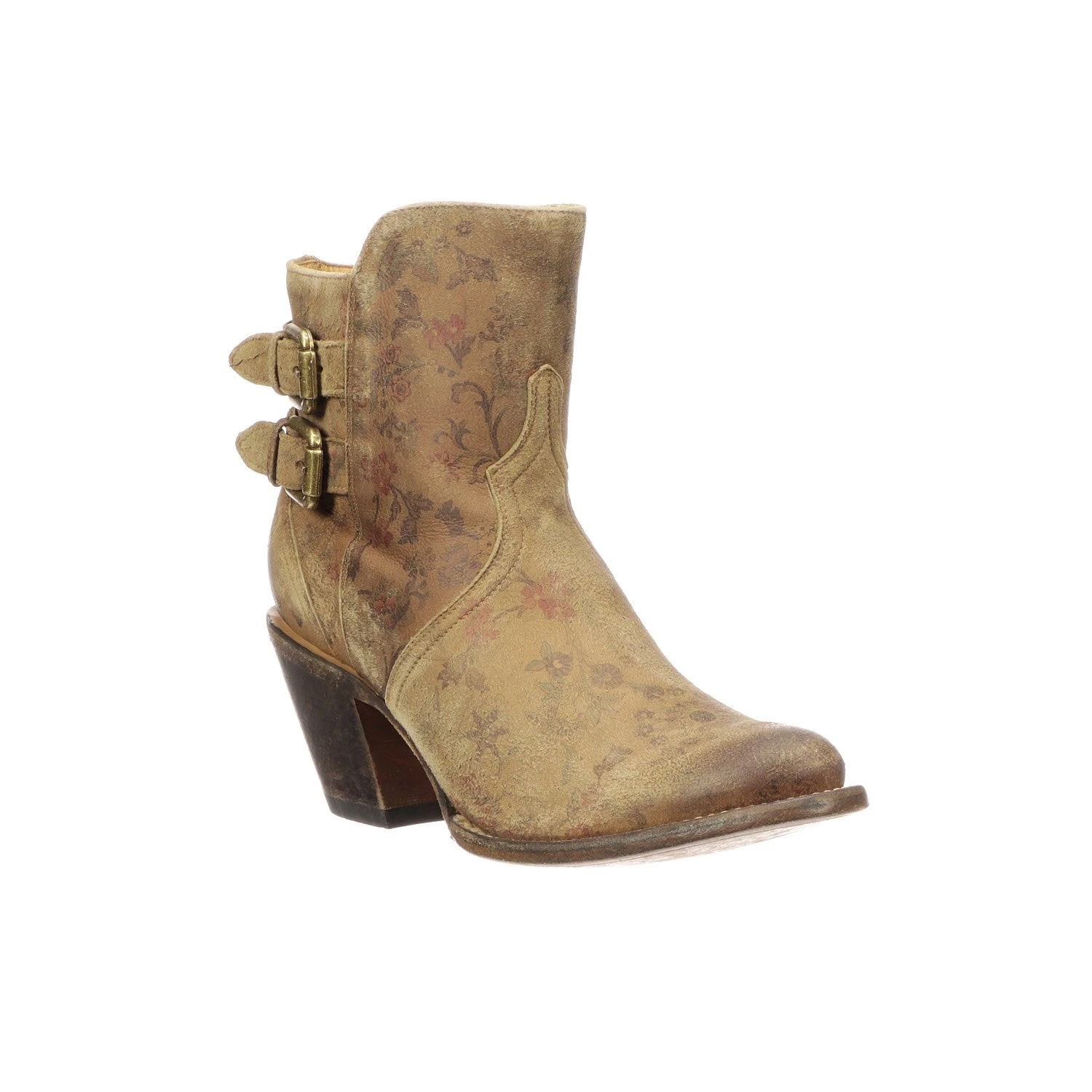 M4953 Lucchese Bootmaker Women's CATALINA Brown Floral Short Bootie 3 M4953 Lucchese Bootmaker Women's CATALINA Brown Floral Short Bootie