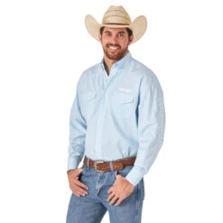 MP1344B Wrangler Men's LOGO Long Sleeve Shirt