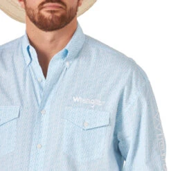 MP1344B Wrangler Men's LOGO Long Sleeve Shirt -Western Store MP1344B.4