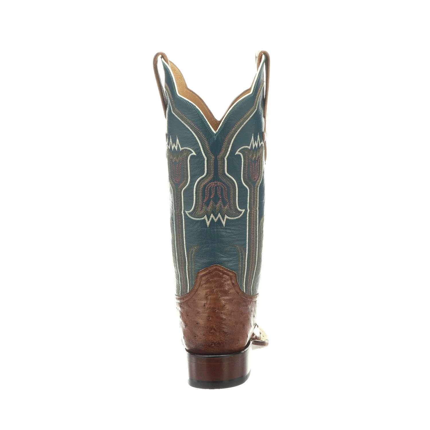 CL2112.W8 Lucchese Women's Maggie FQ Ostrich Boot Garganey Blue/ Barnwood Boot 7 CL2112.W8 Lucchese Women's Maggie FQ Ostrich Boot Garganey Blue/ Barnwood Boot - Image 5