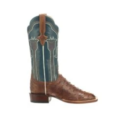 CL2112.W8 Lucchese Women's Maggie FQ Ostrich Boot Garganey Blue/ Barnwood Boot 10 CL2112.W8 Lucchese Women's Maggie FQ Ostrich Boot Garganey Blue/ Barnwood Boot -Western Store Maggie 1.4