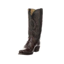 N1186 Lucchese Bootmaker Men's RIO Black Cherry Big Gator Boot -Western Store N118673 R01 C09