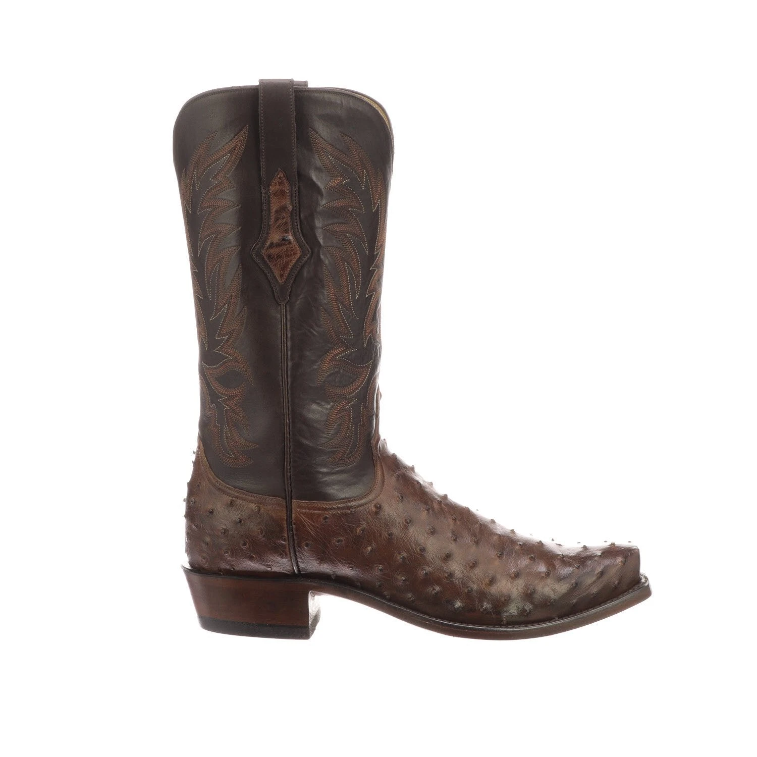 N1187.73 Lucchese Bootmaker Men's ELGIN Chocolate Full Quill Ostrich 4 N1187.73 Lucchese Bootmaker Men's ELGIN Chocolate Full Quill Ostrich - Image 2