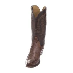 N1187.73 Lucchese Bootmaker Men's ELGIN Chocolate Full Quill Ostrich 9 N1187.73 Lucchese Bootmaker Men's ELGIN Chocolate Full Quill Ostrich -Western Store N118773 R02 C08