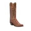 N4117.S54 Lucchese Bootmaker Women's MAISIE Redwood And Peanut Brittle Full Quill Ostrich Boot 2 N4117.S54 Lucchese Bootmaker Women's MAISIE Redwood And Peanut Brittle Full Quill Ostrich Boot -Western Store N4117S54 R01 C04