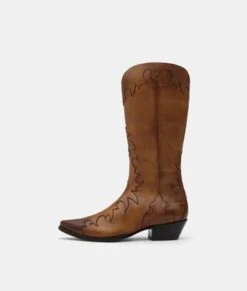 TWCL004-3 Tumbleweed Boots Women's NATALIE Tan Cowhide Tall Boot