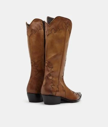 TWCL004-3 Tumbleweed Boots Women's NATALIE Tan Cowhide Tall Boot 5 TWCL004-3 Tumbleweed Boots Women's NATALIE Tan Cowhide Tall Boot - Image 3