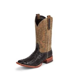 MD6506 Nocona Boots QUICKSILVER BLACK FULL QUILL Black Full Quill Ostrich