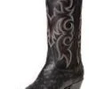 MD8501 Nocona Boots RANDY BLACK FULL QUILL Ostrich 13" Top