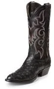 MD8501 Nocona Boots RANDY BLACK FULL QUILL Ostrich 13" Top
