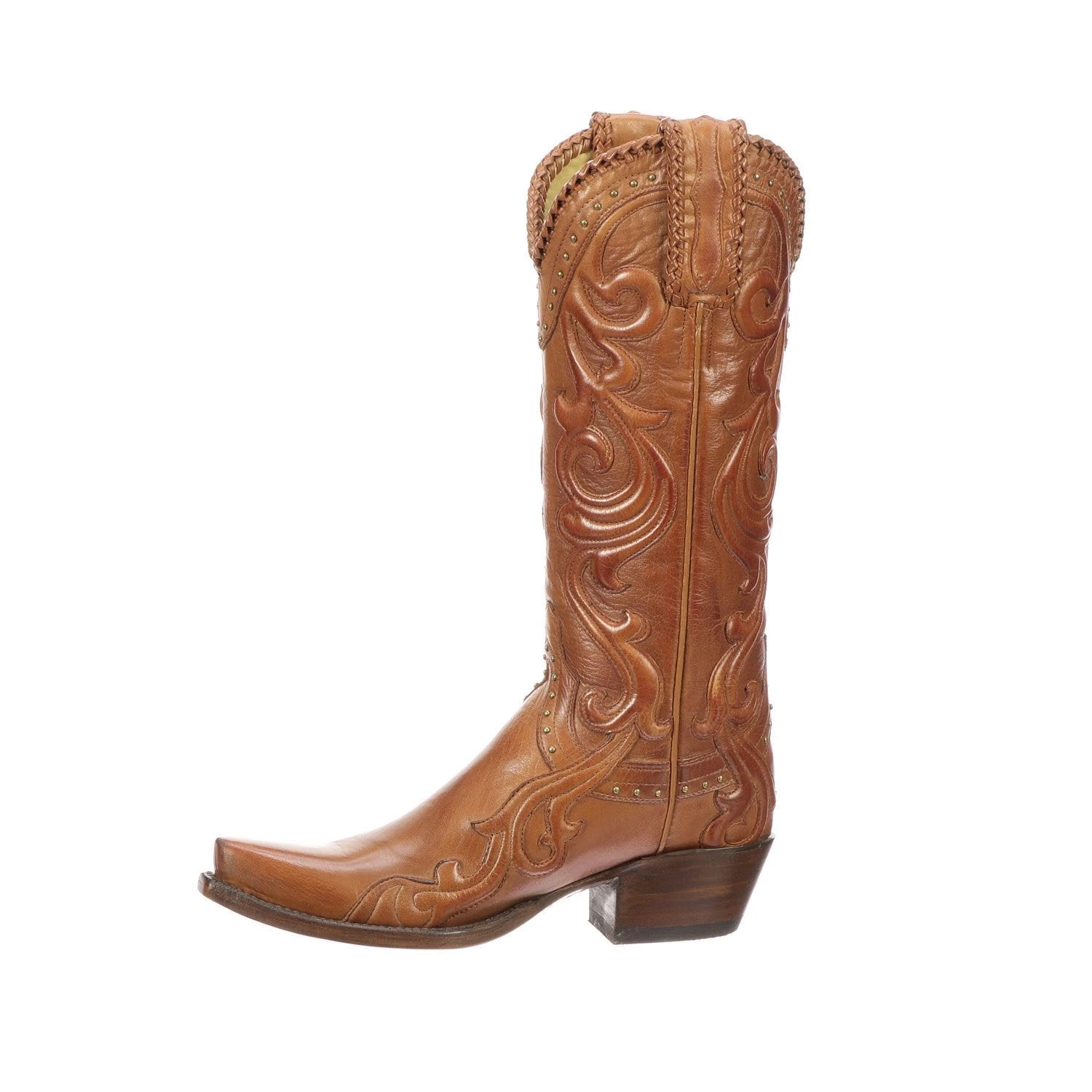 GY4501.S54 Lucchese Women's SARATOGA Cognac Burn Baby Buff Snip Toe Boot 5 GY4501.S54 Lucchese Women's SARATOGA Cognac Burn Baby Buff Snip Toe Boot - Image 3