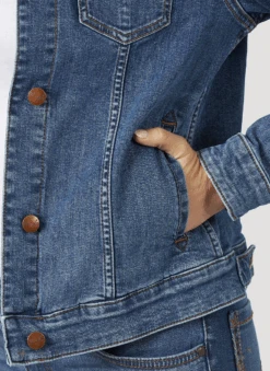 LWJ701D Wrangler® Western Women's Denim Jacket Top - Dark Denim Wash -Western Store ScreenShot2020 10 03at11.23.18AM
