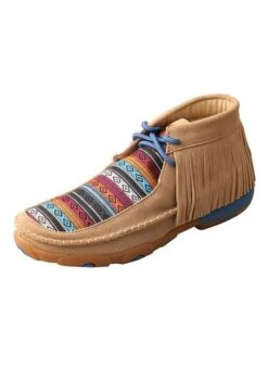 YDM0031 Twisted X Kid’s Driving Moccasins – Serape Fringe